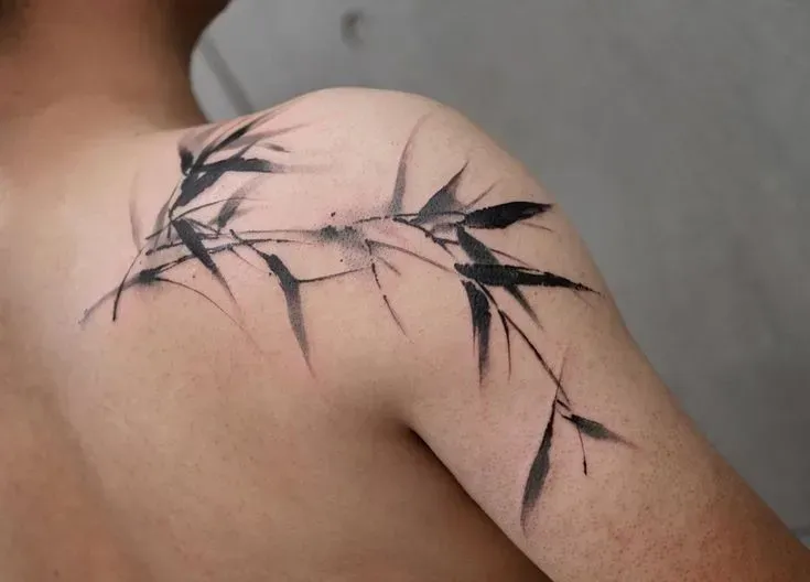 대나무 수묵화 타투 - 1