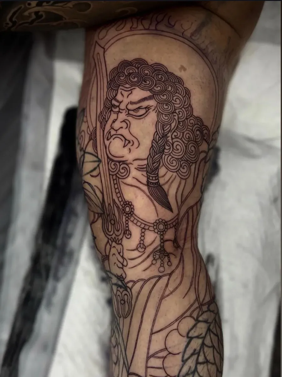 부동명왕 라인작업 - 1