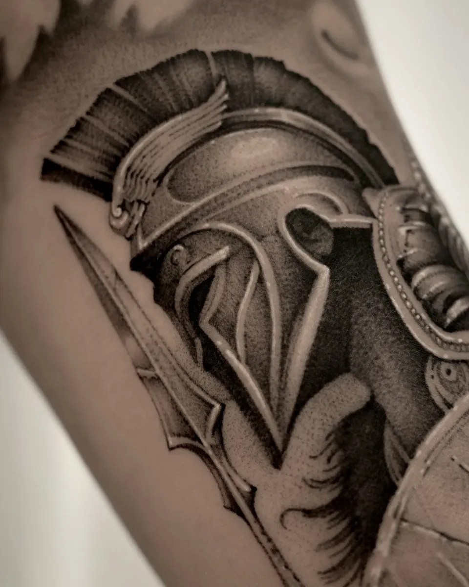 검투사 신화 블랙워크 타투 - 1