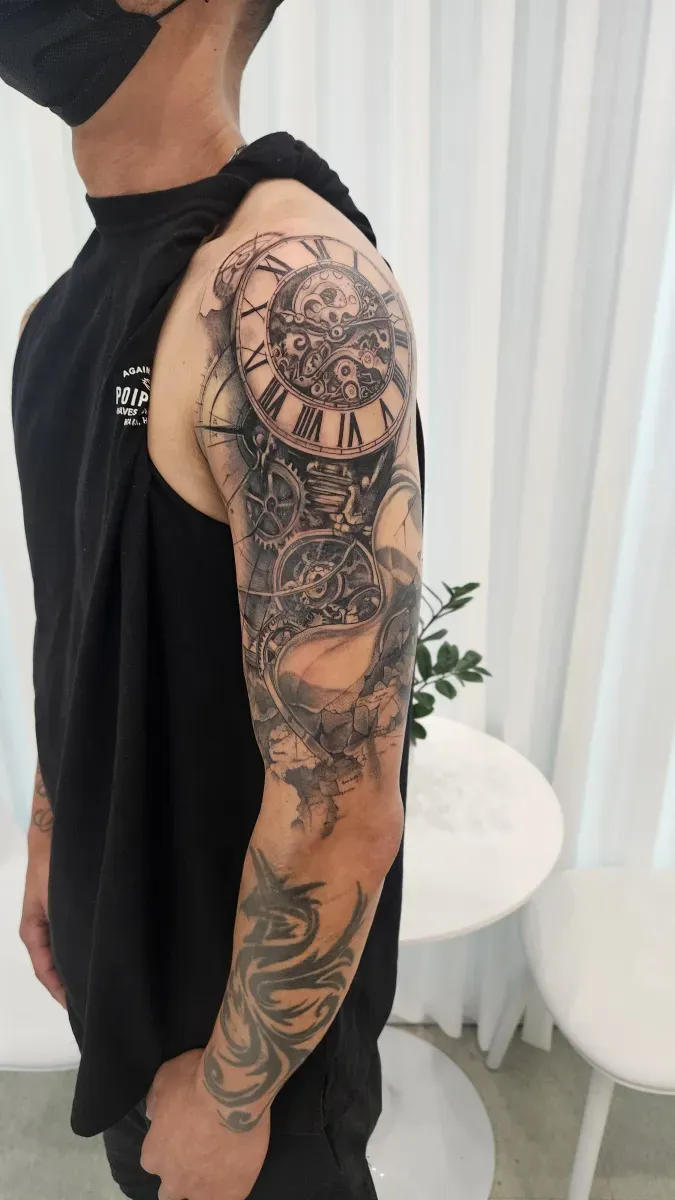 시계 & 지도 타투 - 1