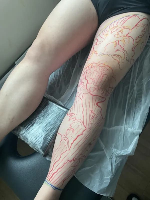 왼쪽 긴다리 이레즈미 프리핸드 - 1