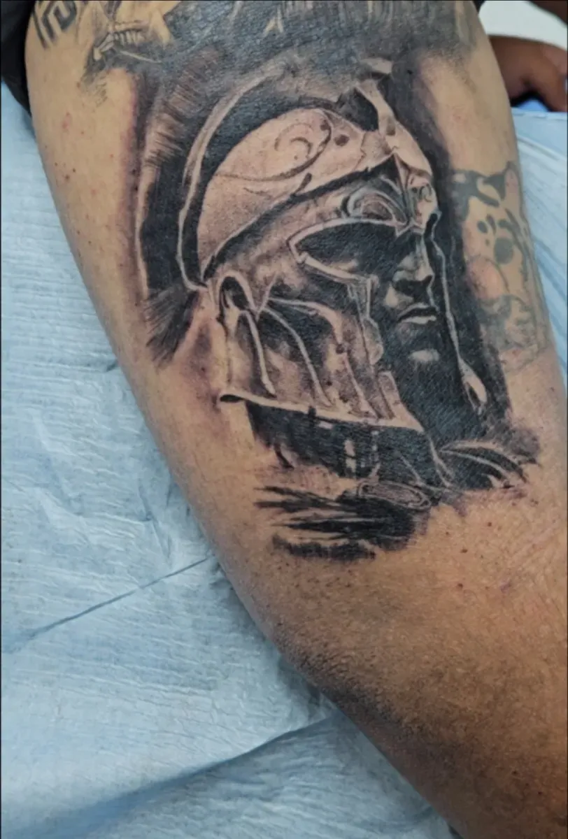 커버업 스파르탄 전사 타투 - 1
