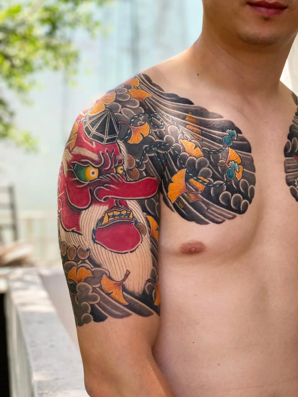 노잔디 타투 - 가슴 반팔 이레즈미 - 1