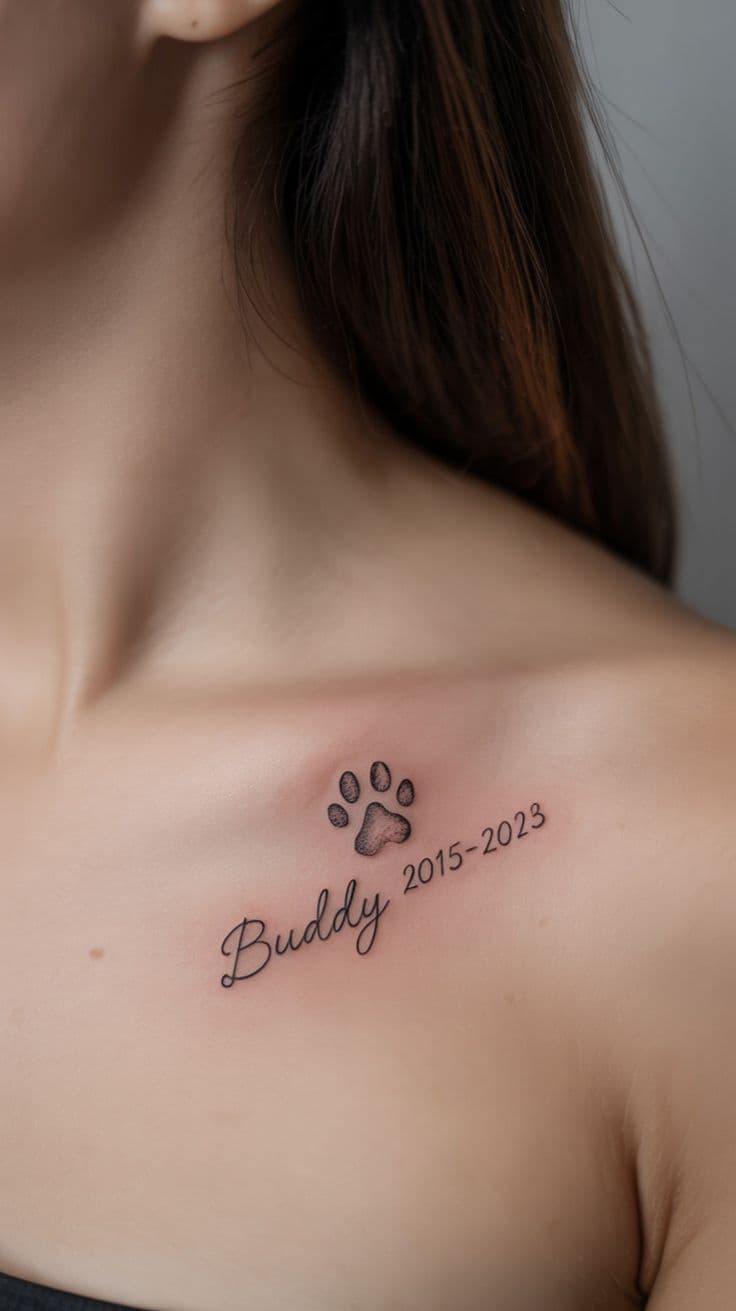 함께한 시간을 잊지 않도록 남긴 펫타투