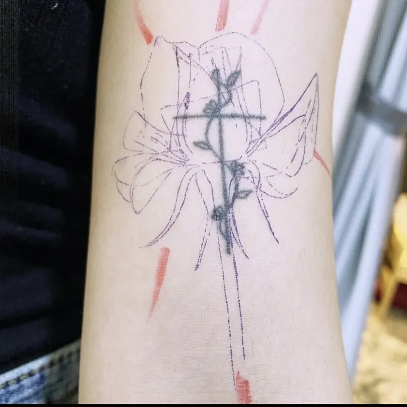 부산타투 서면타투 감성타투 커버업타투 장미타투 꽃타투 - 1