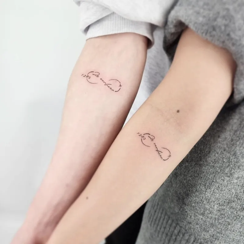 커플 뫼비우스의띠 타투 - 1