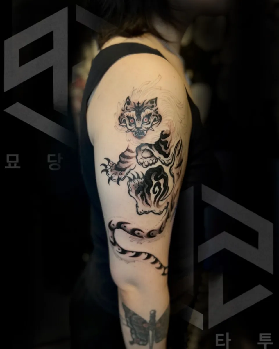 장산범, 호랑이