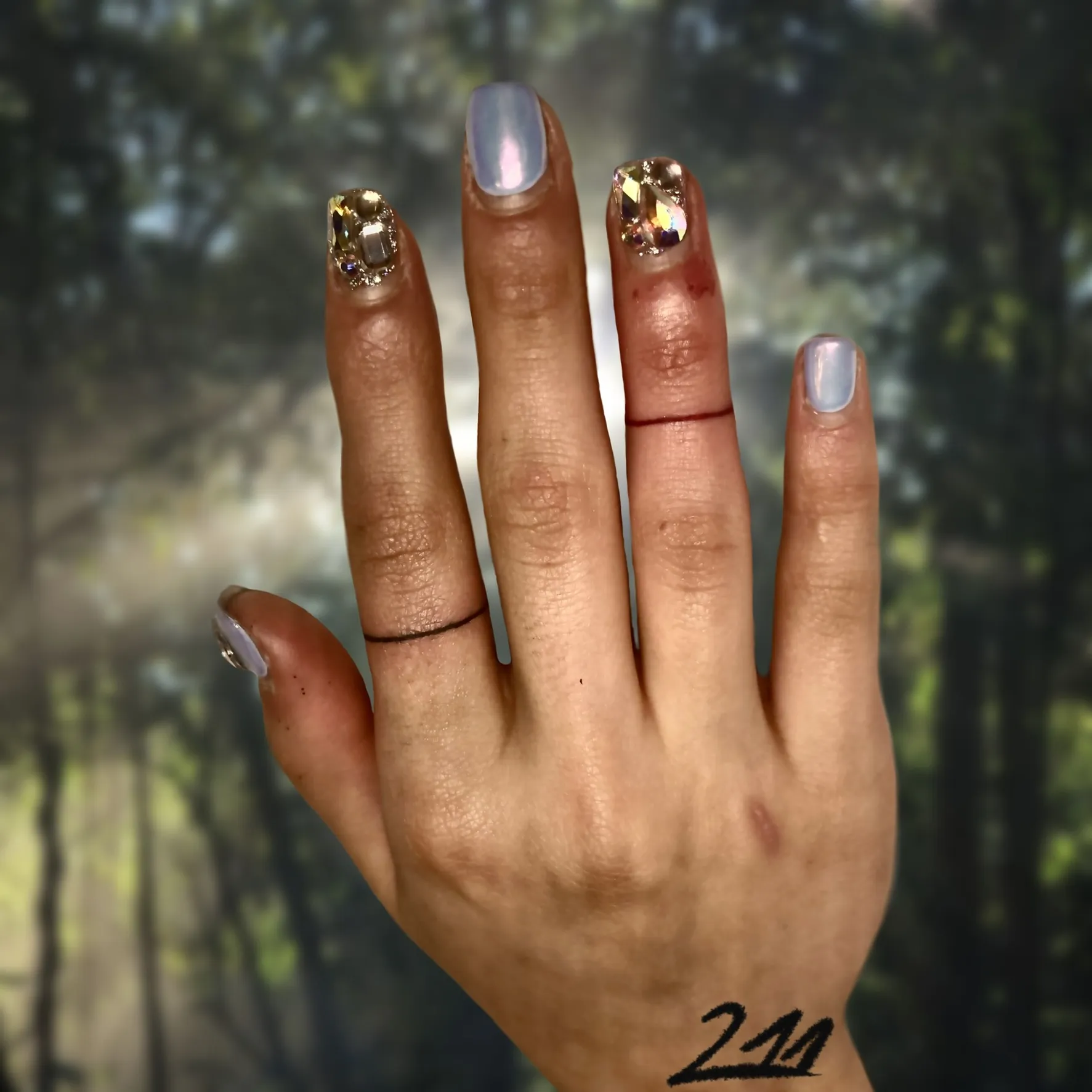 손가락 링 타투