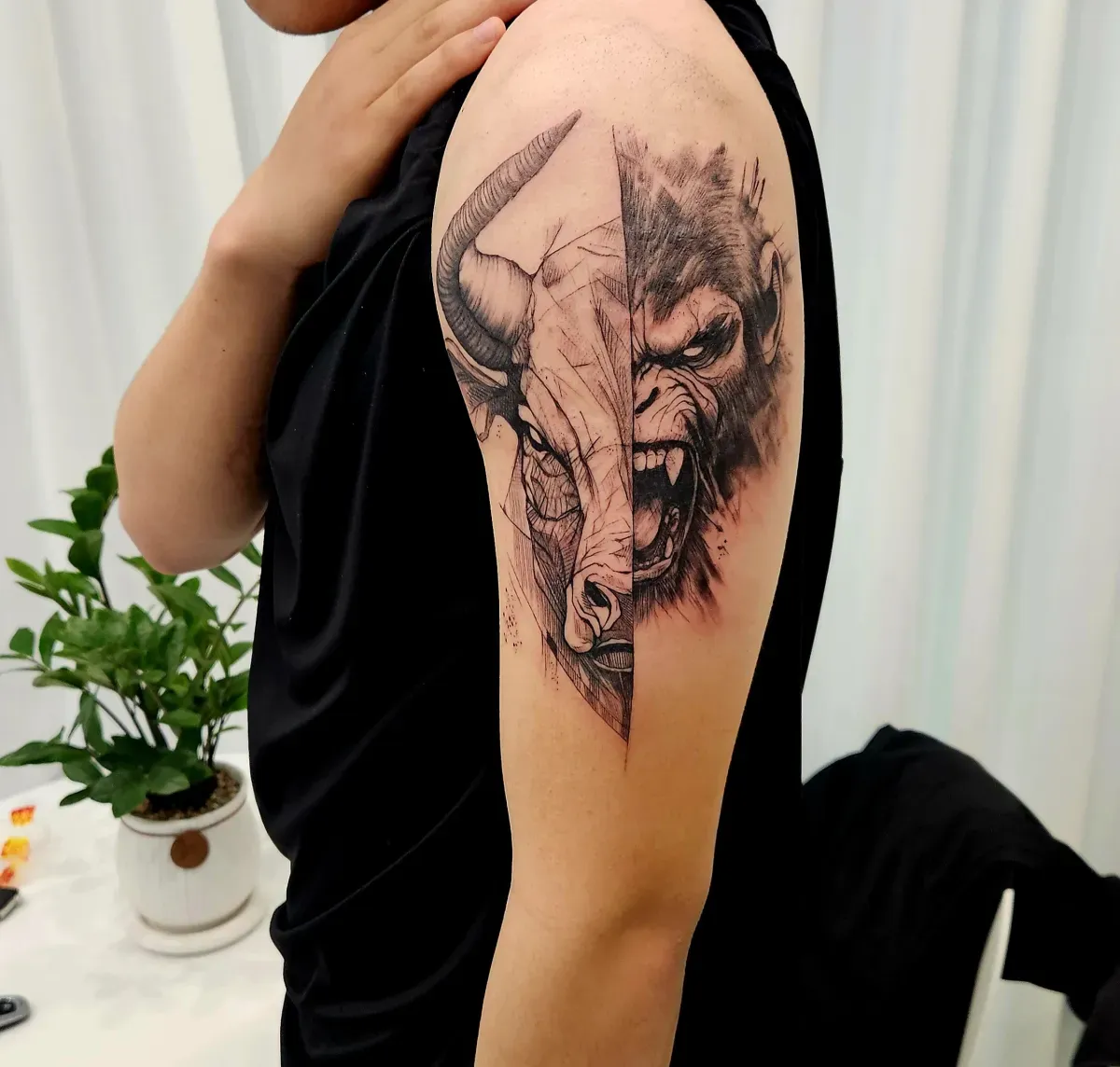 황소자리 & 원숭이띠 타투 - 1