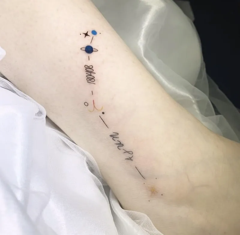 부산타투 서면타투 미니타투 감성타투 레터링 발목타투 - 1