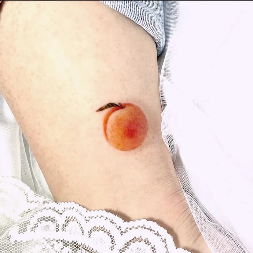 부산타투 서면타투 미니타투 감성타투 복숭아타투 - 1