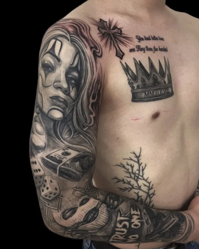 긴팔 치카노 블랙앤그레이