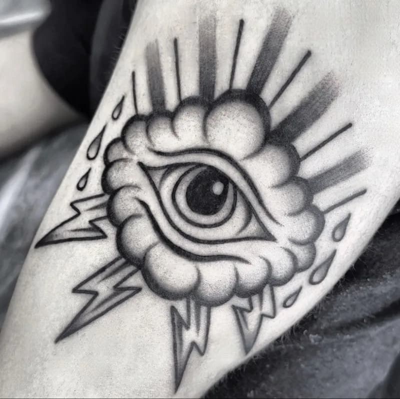 블랙스쿨 올드스쿨 눈타투