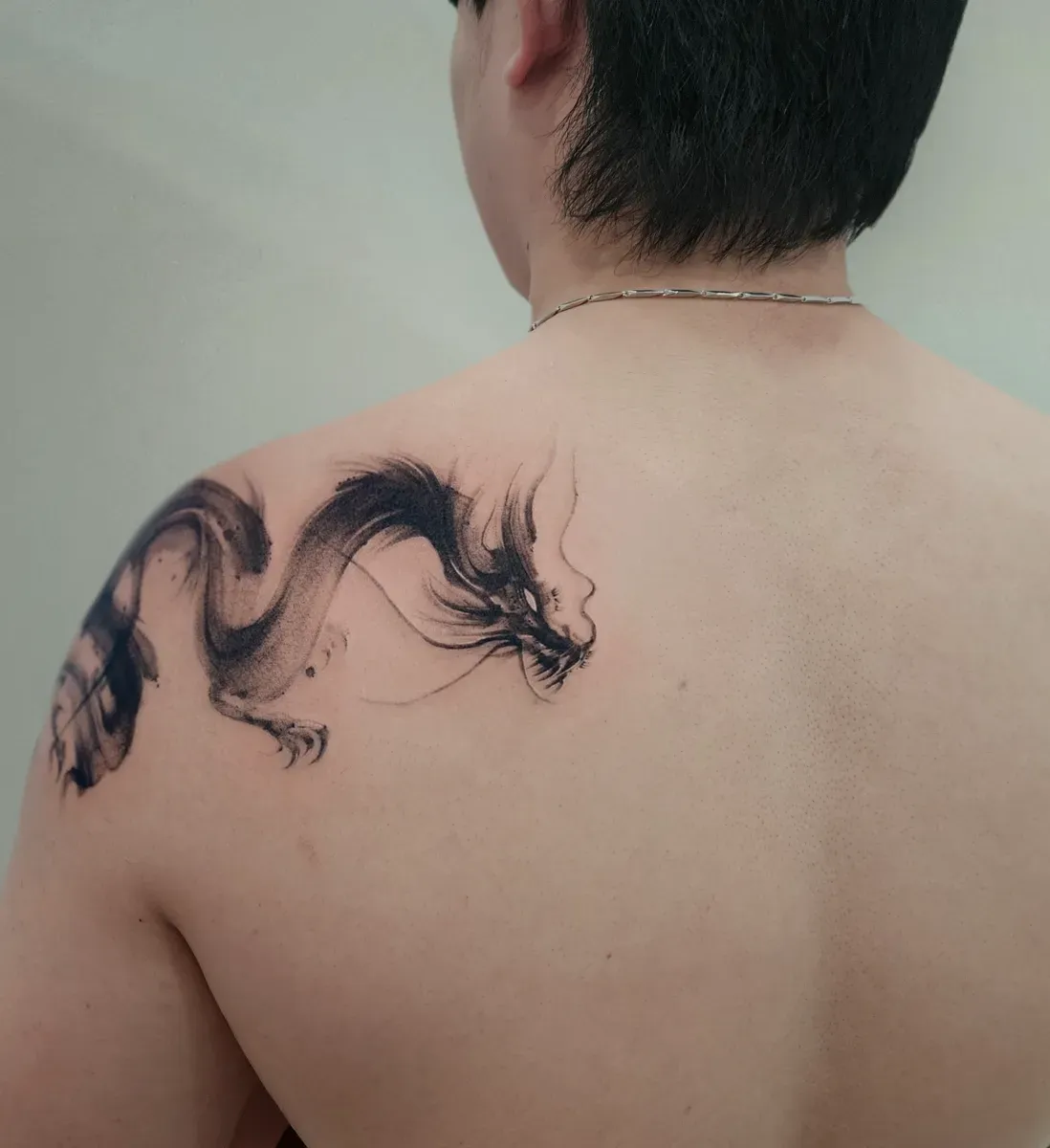 동양화 용 타투