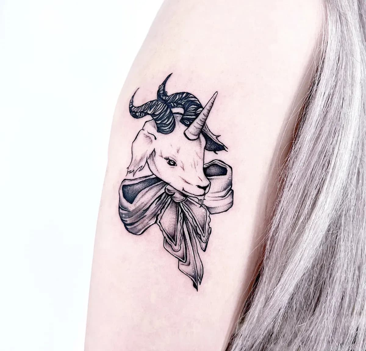 인천타투 주안타투 염소타투 염소자리타투 리본타투 - 1