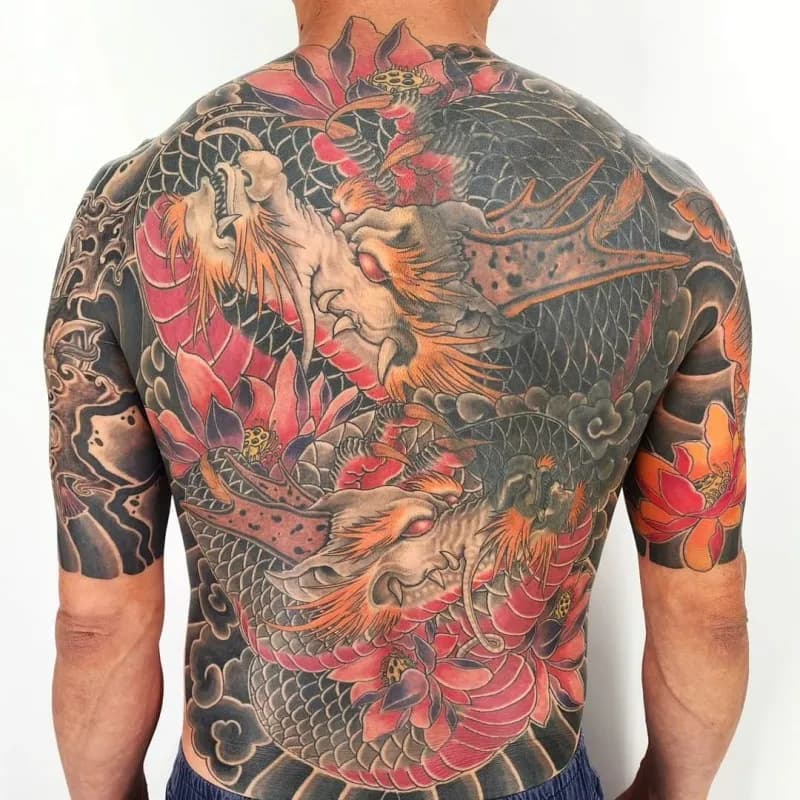 커버업 등판 이레즈미 용컬러타투