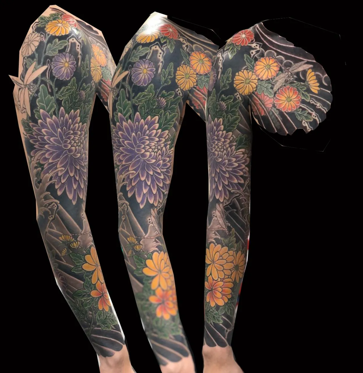 노잔디 타투 - 가슴 긴팔 이레즈미 - 1