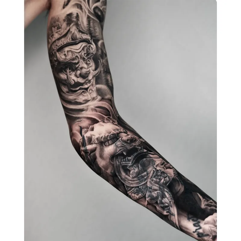 ⚡️커버업 동양적인 블랙앤그레이⚡️ - 1