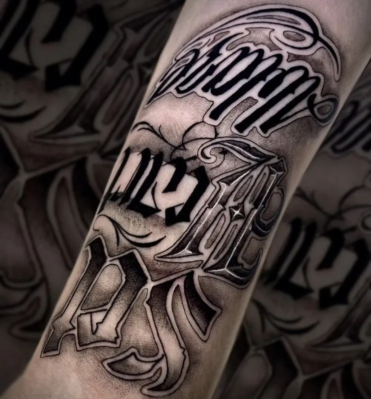 부산타투 서면타투 치카노타투 치카노레터링타투 팔타투 - 1