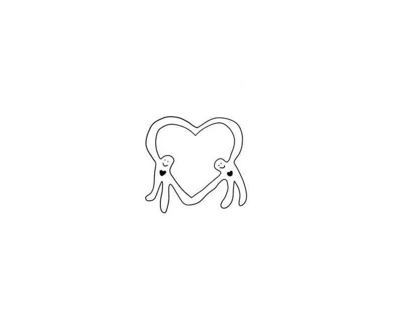 사람타투,하트타투