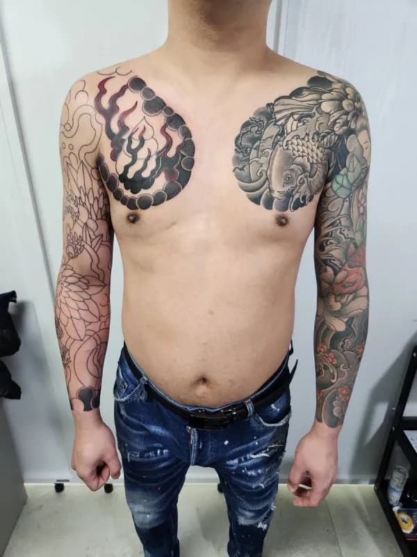 대구가슴긴팔 해태타투, 해태 이레즈미, 대구전통이레즈미, 대구타투, 대구이레즈미, - 1