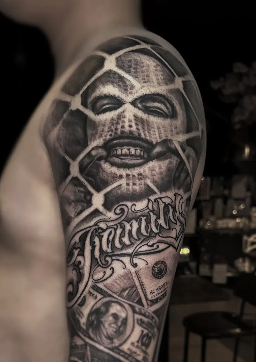 치카노 블랙앤그레이 긴팔