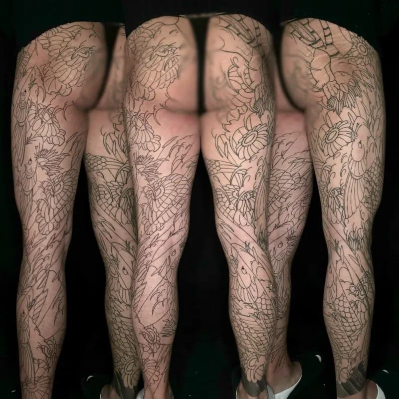 이레즈미긴바지타투 잉어타투 - 1