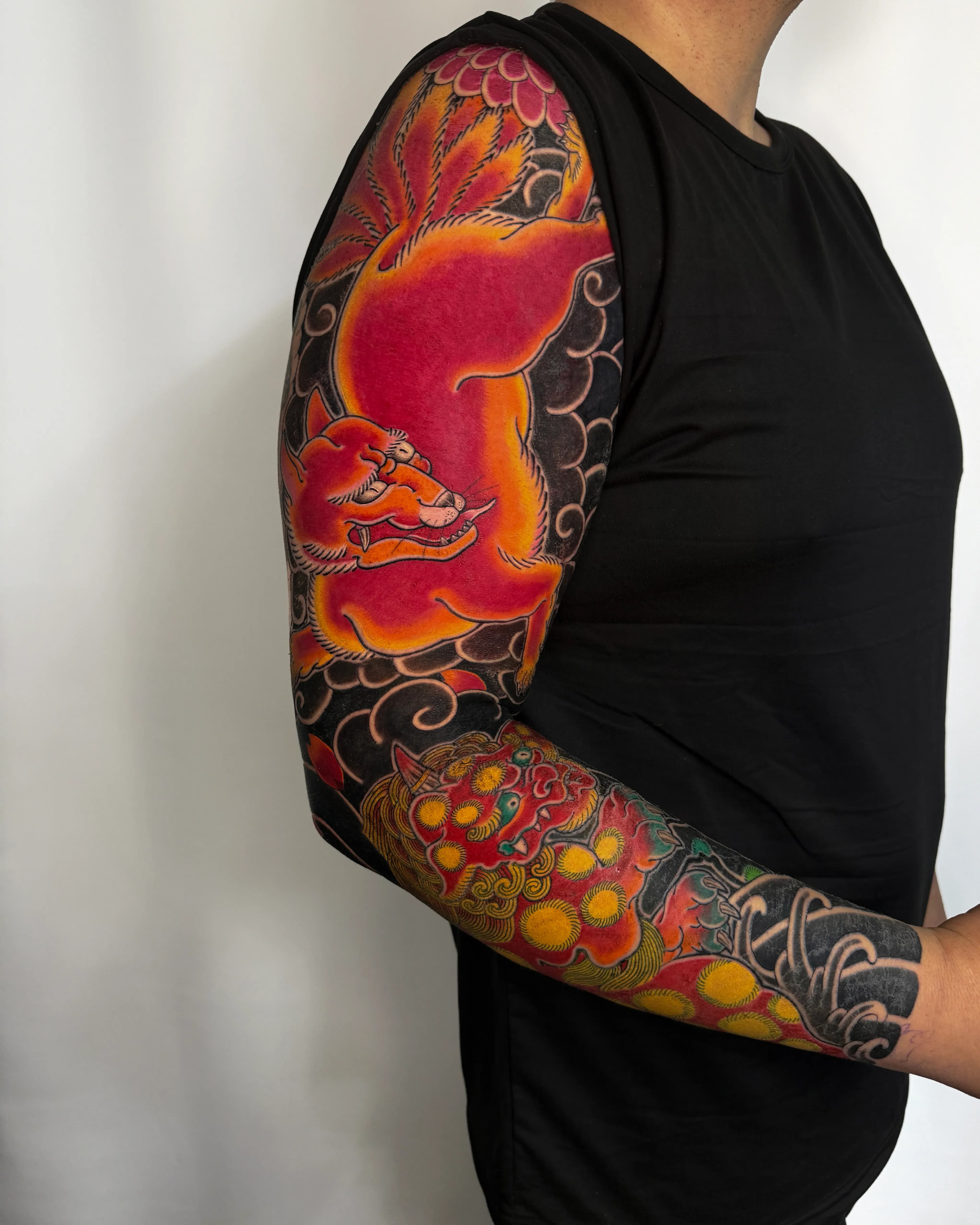 이레즈미 긴팔타투 해태타투 키츠네타투 부천타투 인천타투 제로타투