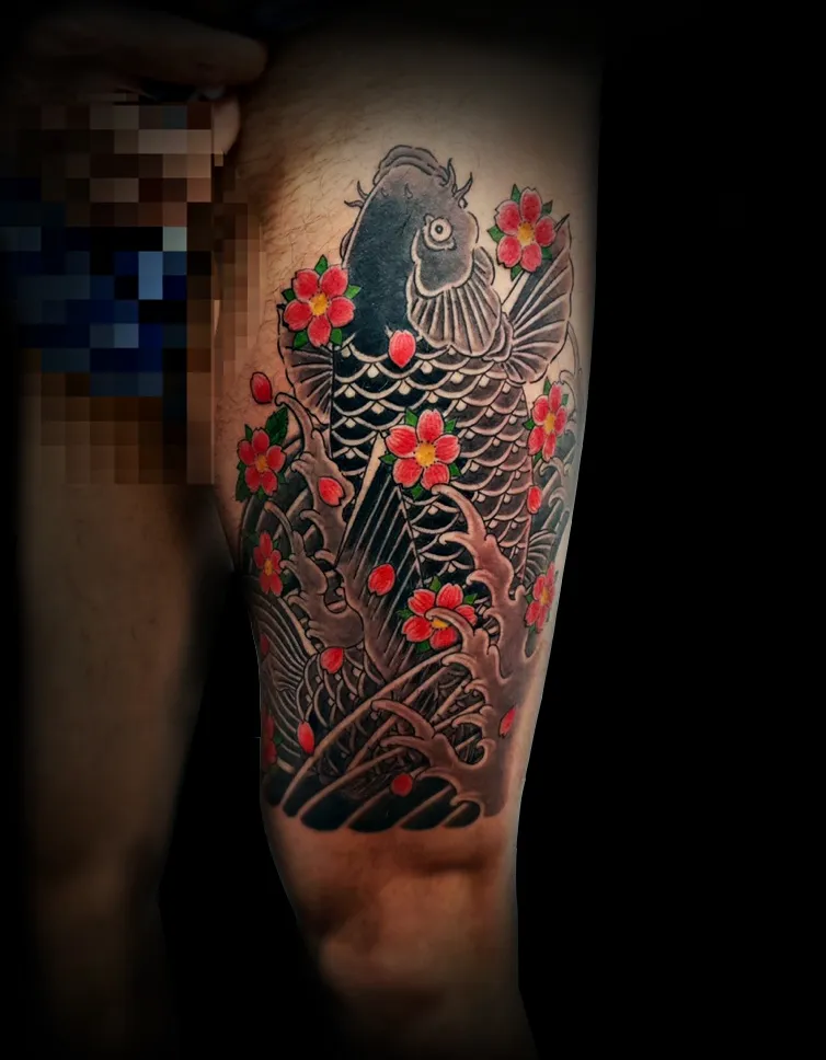 노잔디 타투 - 허벅지 이레즈미 - 1