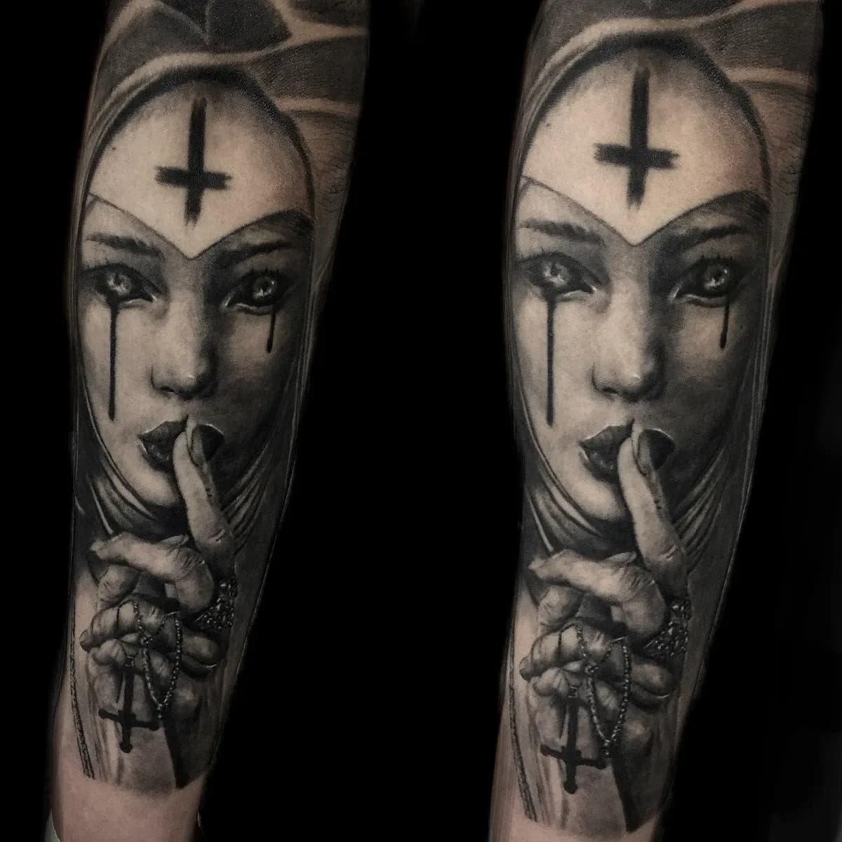 다크 리얼리스틱 수녀타투