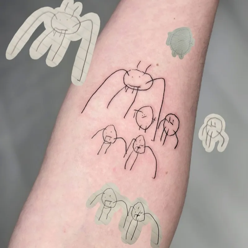 아이의 첫 가족그림🖤 - 1