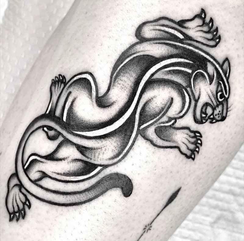 블랙스쿨 올드스쿨 블랙팬서타투