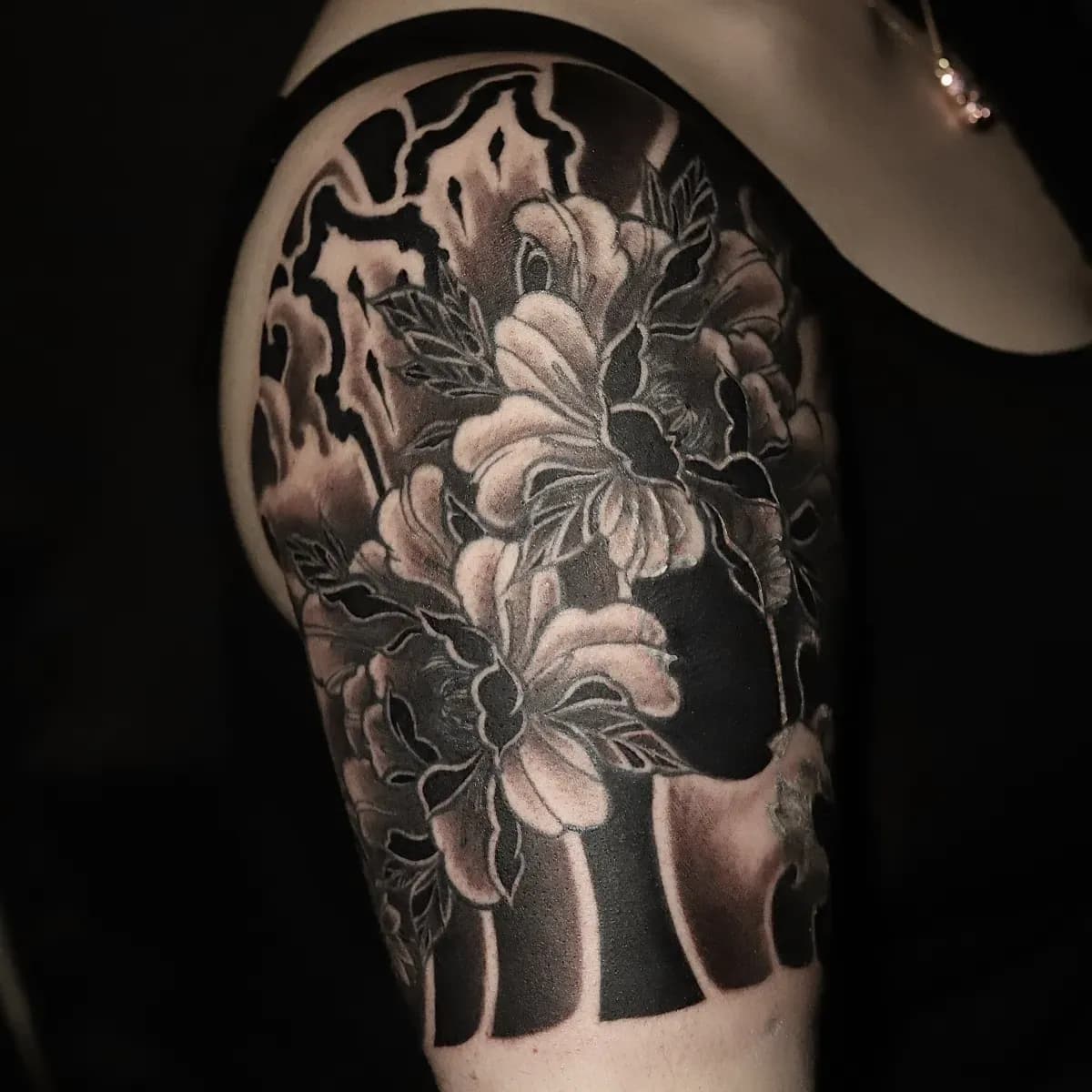 목단 반팔 커버업