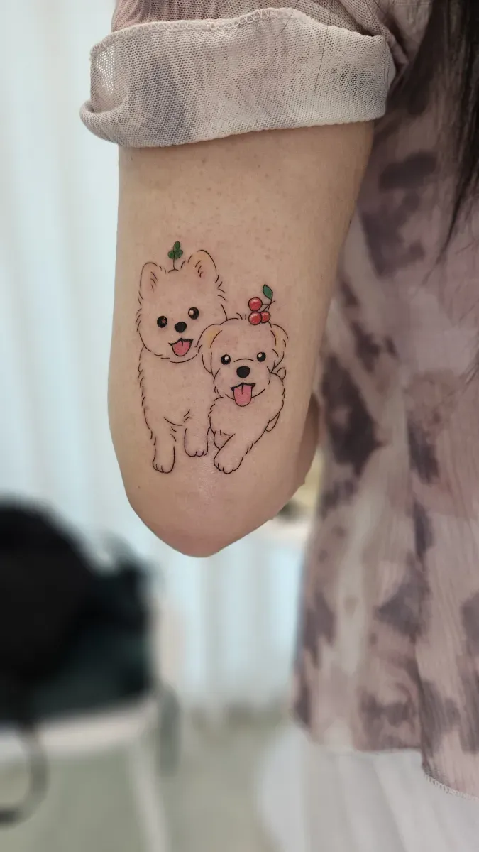강아지 커플 타투 - 1