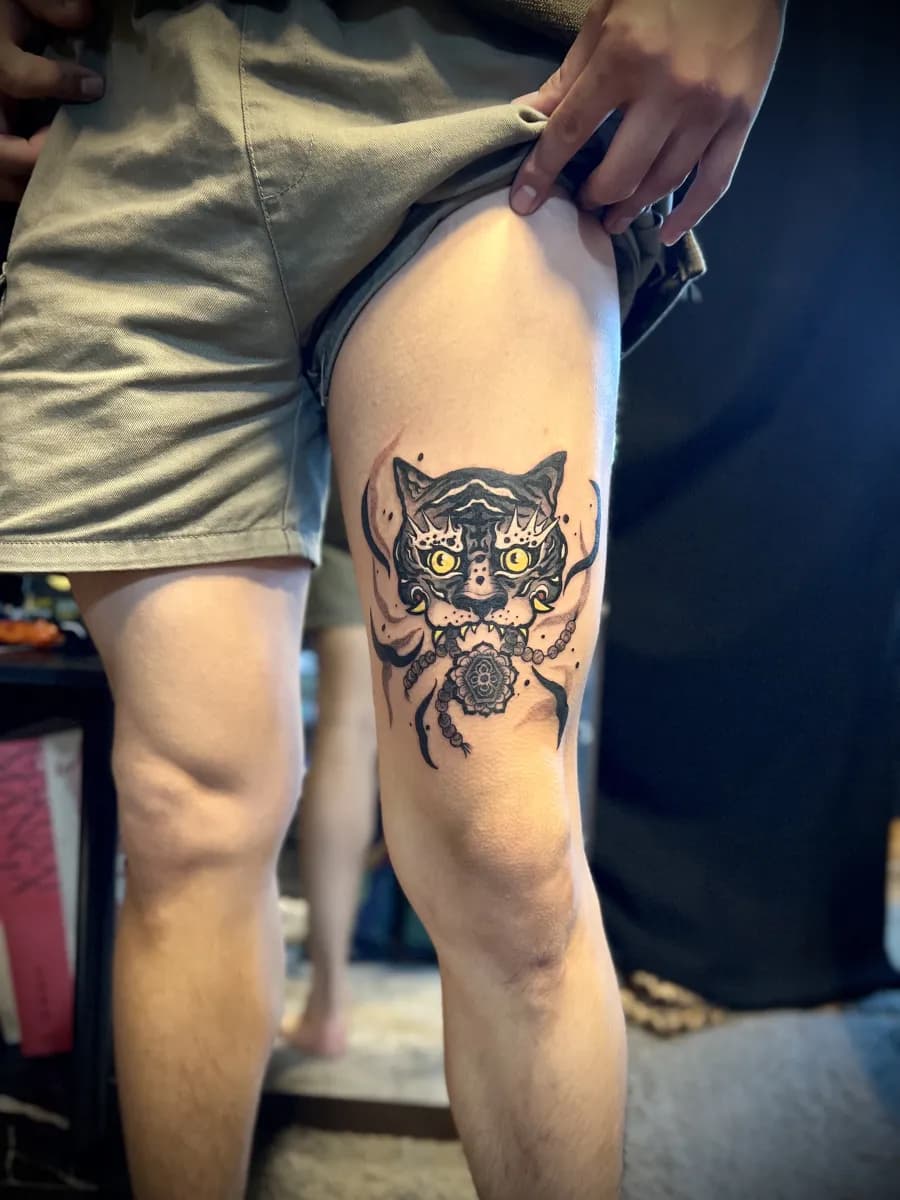 묘당타투 호랑이