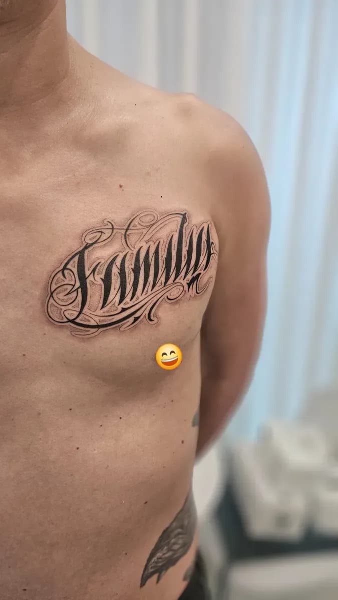 패밀리 레터링 타투 - 1